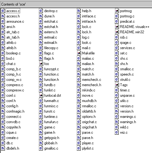PennMUSH source directory contents