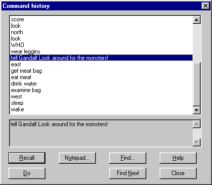 Command history - 6K