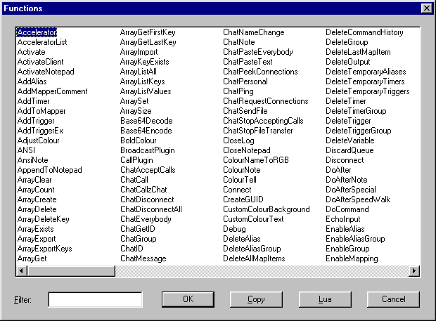 Script functions list - 13K