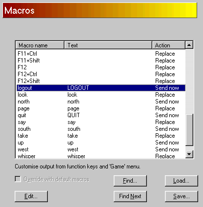 Example of customising macros - 10K