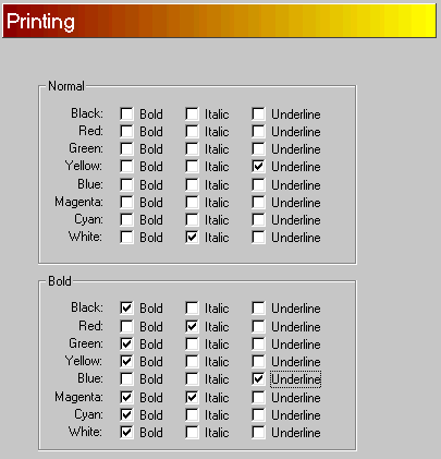 Example of configuring printing - 10K