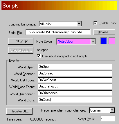 Example of scripting setup - 10K